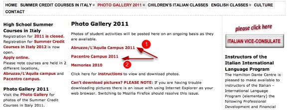 2. Select the Campus location that your child is attending.